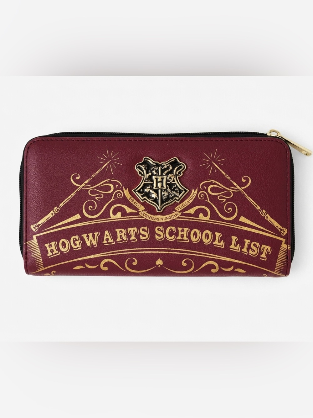 Harry Potter Hogwarts School List Zip Around Wallet – Burgundy